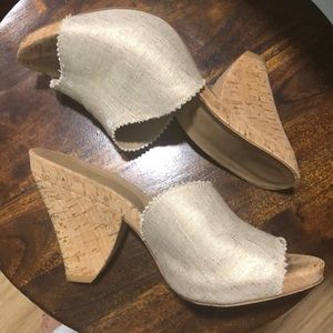 Stuart Weitzman Chunky Cork Heels